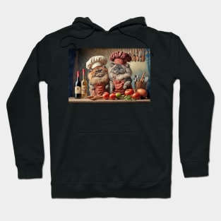 Two Himalayan Cat Chefs in the Kitchen Hoodie